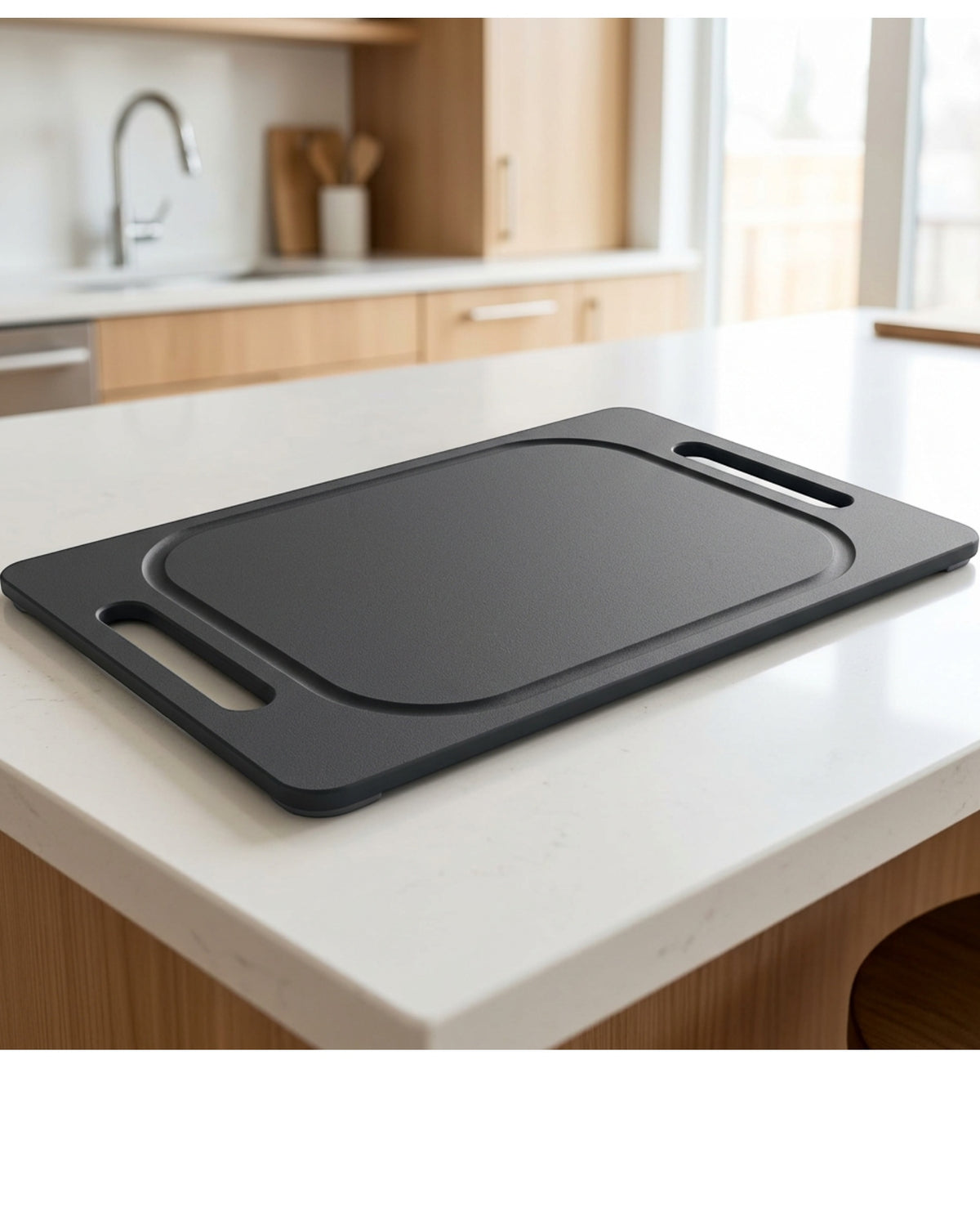 Wvgkn Dual-Slot Paper Composite Cutting Board 38 x 27 cm Charcoal - Lifestyle view